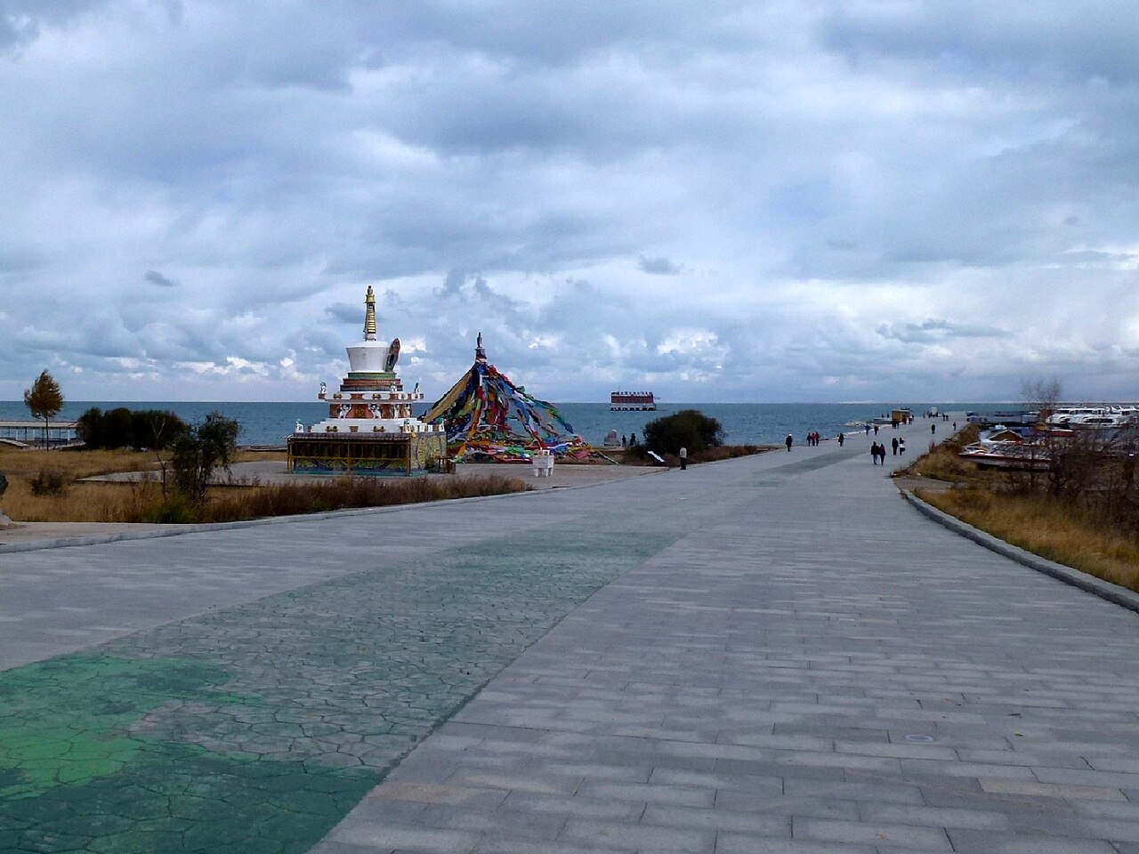 Salt crust on Chaka Salt Lake, where the ground mirrors the sky